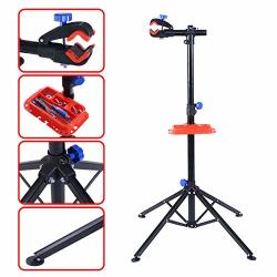 Simplyusahello Pro Bike Adjustable 41" To 75" Cycle Bicycle Rack Repair Stand W tool Tray Red