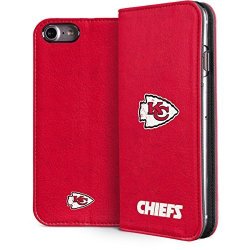 Skinit Nfl Kansas City Chiefs Iphone 7 Folio Case - Kansas City Chiefs Distressed Design - Faux-leather Wallet Phone Cover