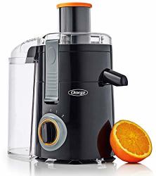 Omega C2000B Chute High Juicer Makes Fresh Fruit And Vegetable Juice Features 3 Speeds Compact Design Large 4-CUP Pulp Container 250W Black