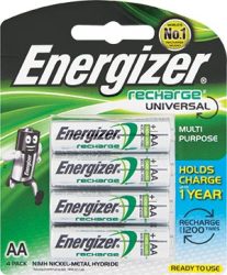 Energizer Recharge: 2000 Mah Aa - 4 Pack