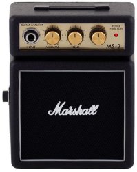 Marshall MS2 Micro Amp Series 1 Watt Portable Electric Guitar Amplifier Half Stack Black