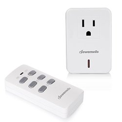 DEWENWILS Outdoor Indoor Wireless Remote Control Outlet with 2 Remotes,  Heavy Duty 15A Remote 100FT Plug Weatherproof