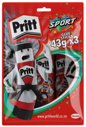 Pritt Glue Stick 43G X 3 Pack