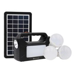 Switched Power Station USB Solar Black