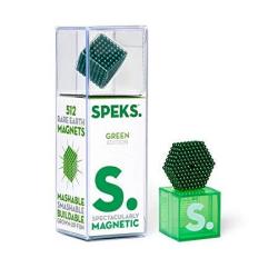 GREEN Speks - Color Set Of 512 2.5MM Mashable Smashable Rollable Buildable Magnets - Office Toy & Stress Relief For Adults