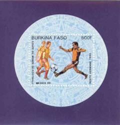 Burkino-faso 1985 Football Soccer World Cup Mexico - Miniature Sheet Unmounted Mint