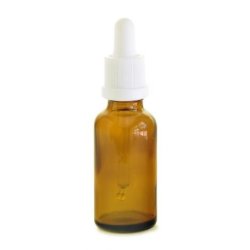 20ML Amber Glass Aromatherapy Bottle With Pipette - White 18 69