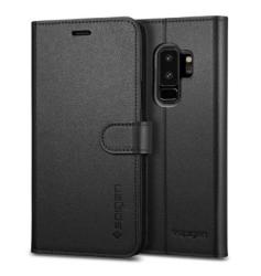 Spigen Samsung Galaxy S9+ Premium Wallet Flip Cover Case Black
