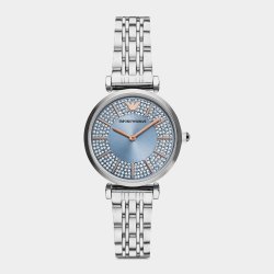 Emporio Armani Blue Dial Stainless Steel Bracelet Watch