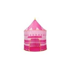 Pink-portable Folding Play Tent Children Castle Cubby Play House