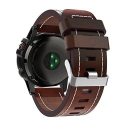 New In Memela Tm 27MM For Garmin Fenix 5 Gps Watch Collection Premium Leather Watch Band Strap Wristband Replacement