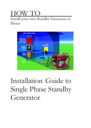 Diy - Install Your Own Standby Generator