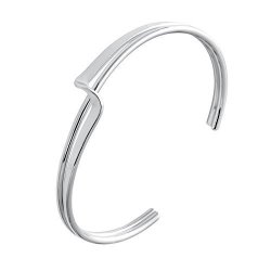 Senfai Simple Design Bracelet & Bangles For Women Tie The Knot Bridesmaid Gift Cuff Bracelet Sliver