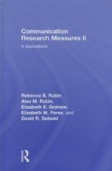 Communication Research Measures II - A Sourcebook Hardcover New