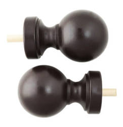 2 Pack Large Wood Ball Finials