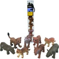 National Geographic Wild Animals In A Tube 8 Pieces Small 5 - 7CM