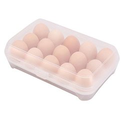 HANSGO Egg Holder 3-Layer Deviled Egg Tray with Lid Egg Carrier Box Dispenser Container with Handle for 60 Eggs 