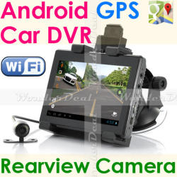 New 5 Inch Capacitive Screen Car Blackbox Android Tablet 1080p Dv Dvr With Gps Wifi Rearview Camer