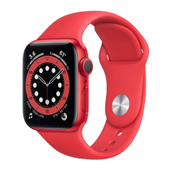 Apple Watch Series 6 44MM Red Aluminum Case With Red Sports Band Gps + Cell - Pre Owned 3 Month Warranty