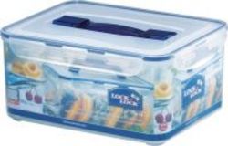 Lock & Lock Rectangle Handy Container With Crisper 6.5 Litres blue