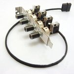JXSZ PC Cooling Radiator System 4 Channel 3 pin//4 pin Cooler Fan RPM Speed Controller PCI Slot Rear Bracket Turn On//Off Fan