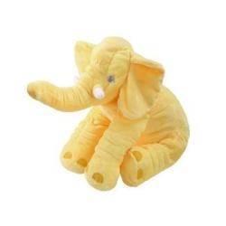 Stuffed Elephant Plush Toy - Available In Grey Pink Purple Yellow Or Blue Colours - Yellow