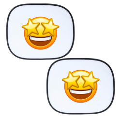 Car Sun Shades - Cartoon - Emoji Star Eyes