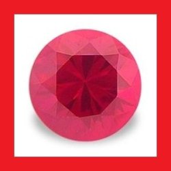 Ruby - Intense Red Round Facet - 0.95cts