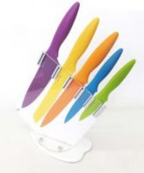 Fine Living 5 Piece Knife Set With Stand