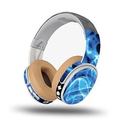Mightyskins Skin For Skullcandy Crusher Wireless Headphones - Blue Flames Protective Durable And Unique Vinyl Decal Wrap Cover Easy To Apply Remove And