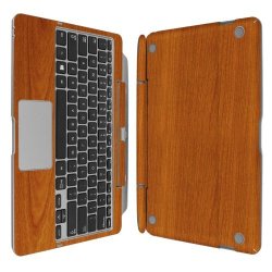 Skinomi Light Wood Full Body Skin Compatible With Samsung Ativ Smart PC 500T 700T Keyboard Only Full Coverage Techskin Anti-bubble Film