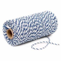 Navy & White Bakers Twine La Vane 110 Yard 656 Feet 200M Colorful Cotton  Decorative Packing String Durable Stripe For Diy Crafts & Gifts Wrapping