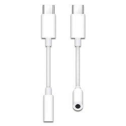 Usb-c To 3.5MM Adapter Huirid 2 Pack USB Type C To 3.5MM Audio Headphone Jack Adapter With Dac Hi-res Chip Compatible For New Ipad Pro 2018 2PACK
