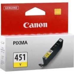 Canon CLI-451Y XL Yellow Printer Ink Cartridge Original 6475B001 Single-Pack