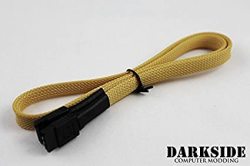 Darkside 60CM 24" Sata 3.0 180 To 180 Data Cable With Latch - Yellow Sand DS-0171
