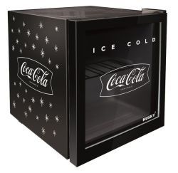 Husky - 46L Counter-top Beverage Cooler W Glass Door - Coca Cola - Black