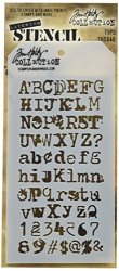 Stampers Anonymous Tim Holtz Layered Typo Stencil 4.125" X 8.5