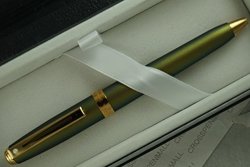 Cross Sheaffer Prelude Lightning Incandescent Green With 22 Karat Gold Appointments Ballpoint Pen And Sheaffer Journal .corporate Gift