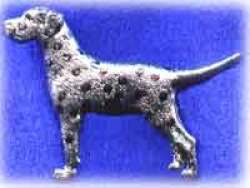 Dog Brooch Silver Plated - Dalmatian