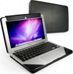 Tuff-Luv Slim-Line Magnetic Leather Cover for Apple Macbook in Black