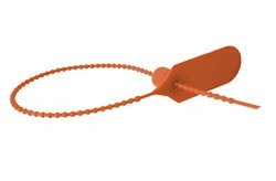 100 Pack - Metalwaware Solutions - Orange Pull Zip Tie Cable Tamper Security Safety Seal Fastener - Fire Extinguisher