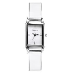 Skyla Jewels Ladies Luxury Stainless Steel And Leather Watch - White On White Dial