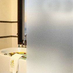 DODOING 17.7X39.4 Inch Pure Frosted Decorative Privacy Static Cling Window Glass Film Sticker Bedroom Bathroom Waterproof