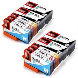 Jetsir 2 SET+2 Black Compatible Ink Cartridge Replacement For Hp 920 XL High Capacity Compatible With Hp Officejet E710A E709A 6000 7000 6500 6500A 7500 7500A Printer