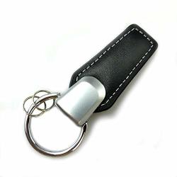 Jzcky Shzrp Black Leather Metal Keychain Key Ring Creative Key Chain With Two Small Keyring