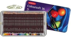 Derwent Coloursoft Pencils 36pc Set In Tin