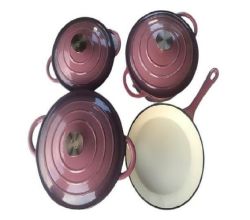 7 Piece Cast Iron Cookware pots - Fig