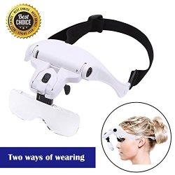 led illuminating headband magnifier