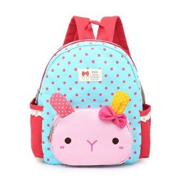 Lovely Kindergarten Kid Rabbit Cartoon Backpack Canvas Light School Bag
