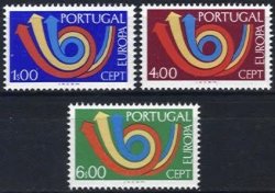 Portugal Year 1973 Complete Set Of 3 Val Mnh Europa Thematic